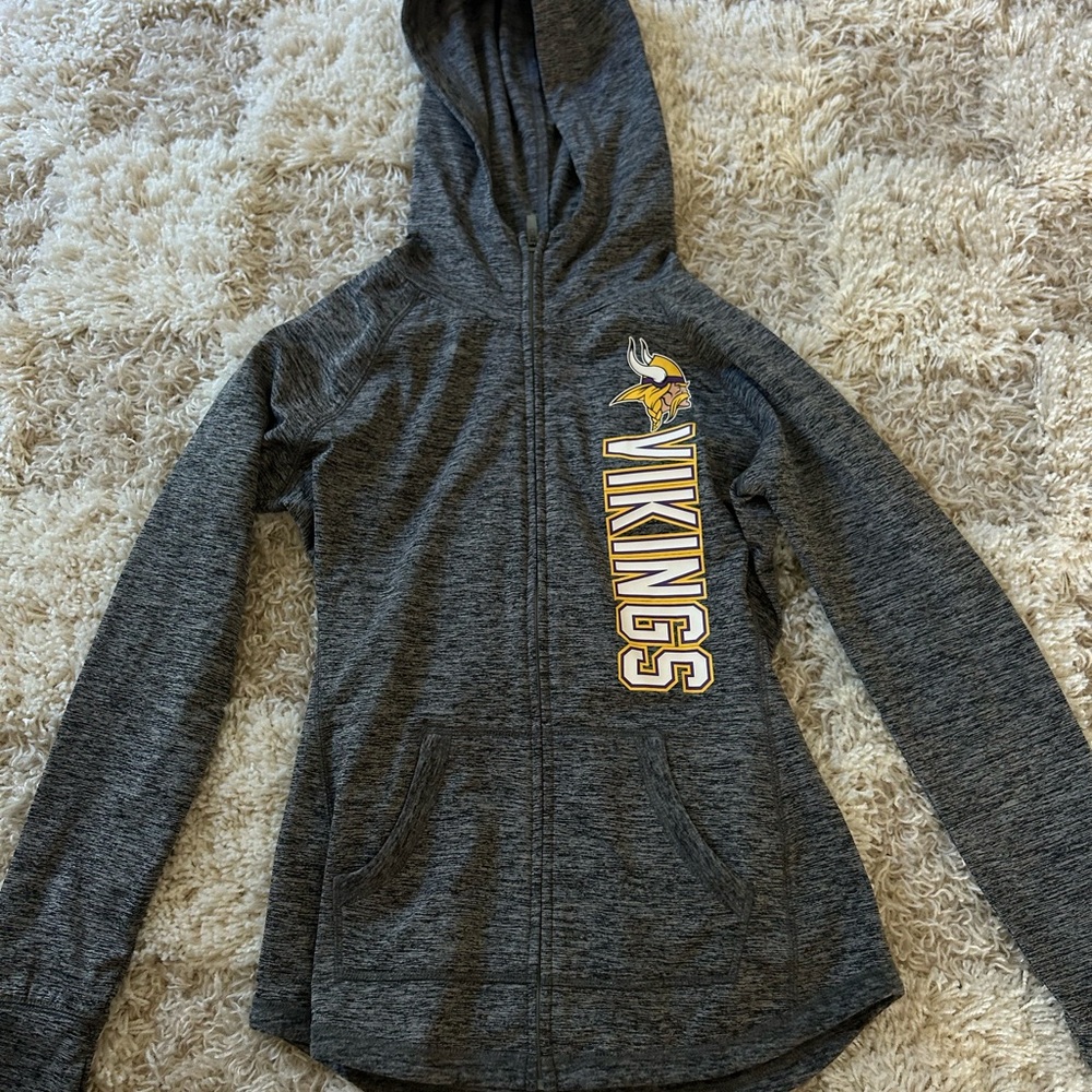 NFL Vikings Gray Hoodie Jacket MINNESOTA VIKINGS